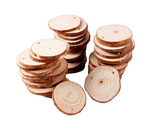 Natural Wood Slices - Set of 24
