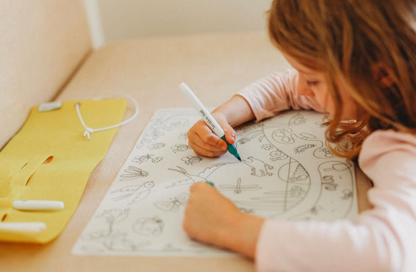 In the garden colouring mat