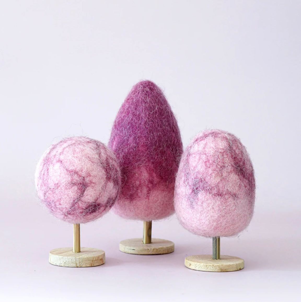 Felt Trees (Set of 3) - Purple