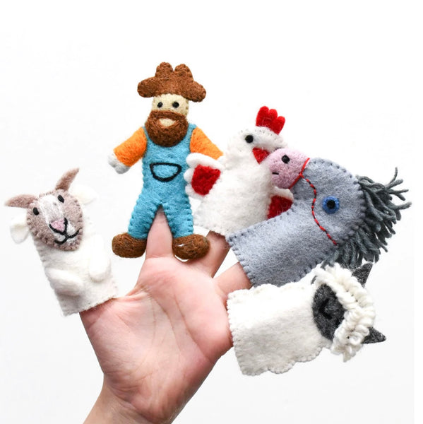Old MacDonald Farm Animals B, Finger Puppet Set