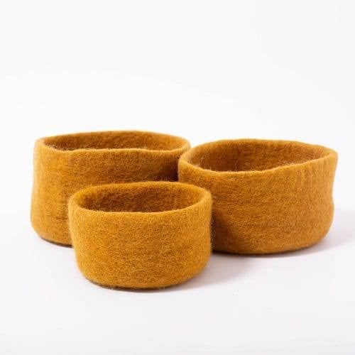 Earth Nested Bowls- Mustard (Set of 3)