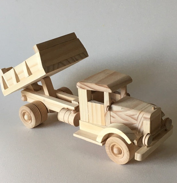 Wooden Old Style tip truck