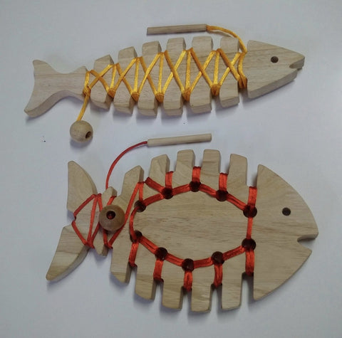 Lacing Fish-Set of Two